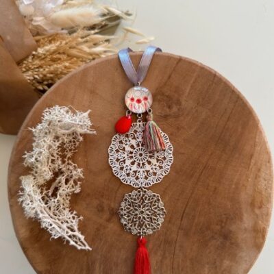 Bijou De Rétroviseur Attrape Rêves Coquelicot
