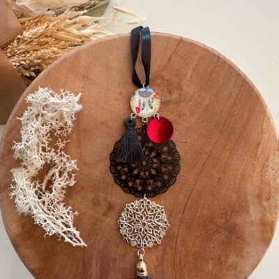 Bijou De Rétroviseur Attrape Rêves Noir