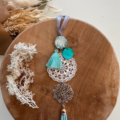 Bijou De Rétroviseur Attrape Rêves Turquoise