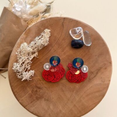 Boucles D'oreilles Ananas Fleuri