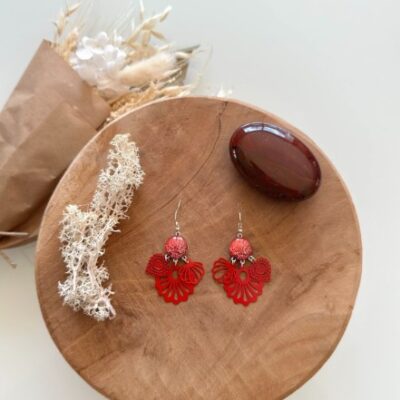 Boucles D'oreilles Corail