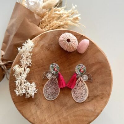 Boucles D'oreilles Flamands Roses