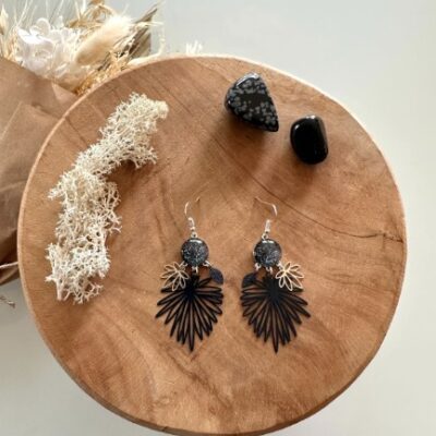 Boucles D'oreilles Paillettes Marines