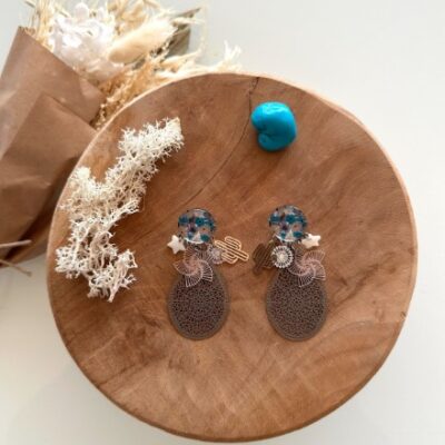 Boucles D'oreilles Taupe