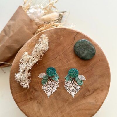 Boucles D'oreilles Vert D'eau
